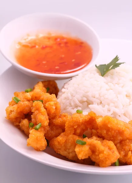 Sweet and Sour Pork rice — Stock Photo, Image