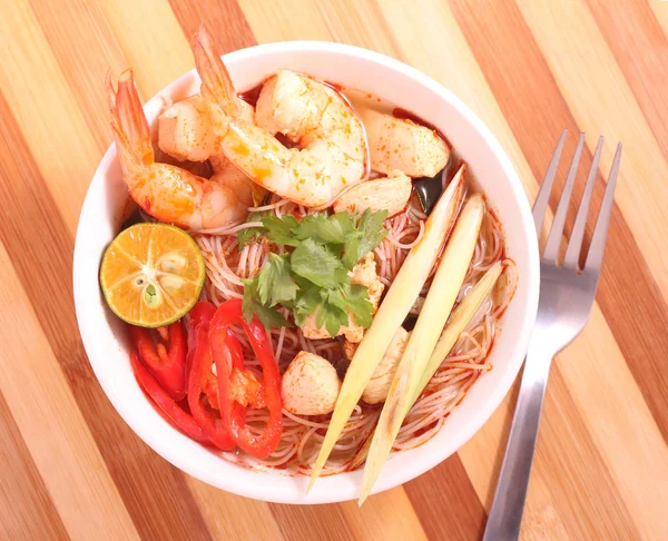 Tom Yam Mee Hoon — Stock Photo, Image