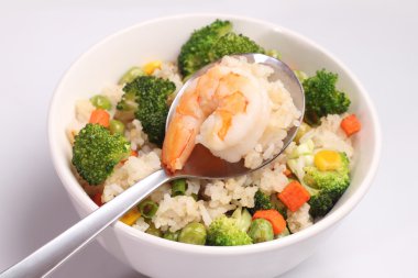 sebze kızarmış pilav