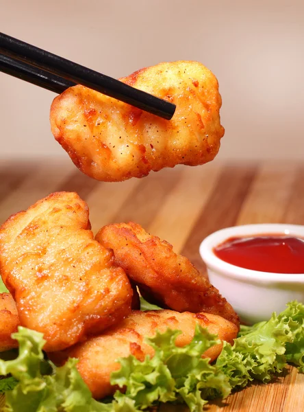 Fried nuggets — Stock Photo, Image