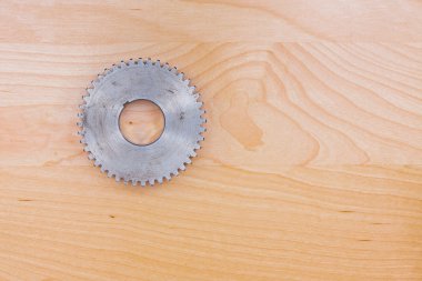 cogwheels ahşap zemin üzerinde Üstten Görünüm