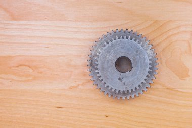cogwheels ahşap zemin üzerinde Üstten Görünüm