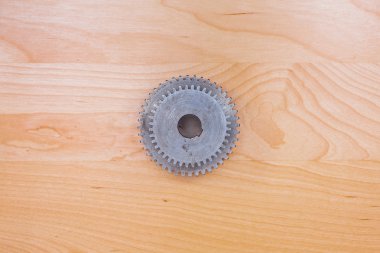 cogwheels ahşap zemin üzerinde Üstten Görünüm