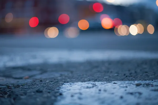 Fundo borrado - rua noturna com luzes de rua, ótimo para Imagem De Stock