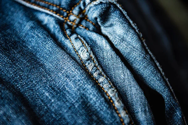 Old Worn Blue Jeans Texture — Stock Photo, Image