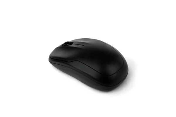 Black Computer Mouse Isolated White Background — Stock Photo, Image