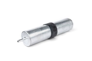 Beyaz arka plan üzerinde izole araç yakıt filtresi.