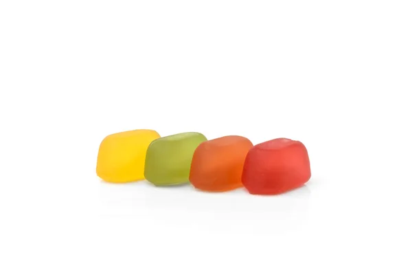 Caramelos Jalea Colores Aislados Sobre Fondo Blanco — Foto de Stock