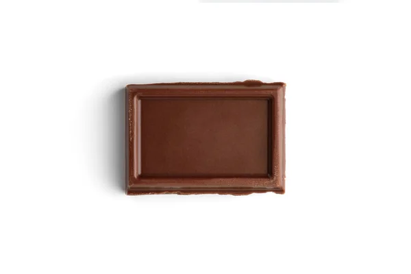 Trozos Barra Chocolate Con Leche Aislados Sobre Fondo Blanco —  Fotos de Stock