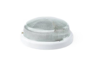 Beyaz arka planda sanayi lambası..