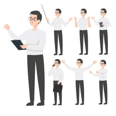 İş adamı karakter tasarımı sunumu kavramı