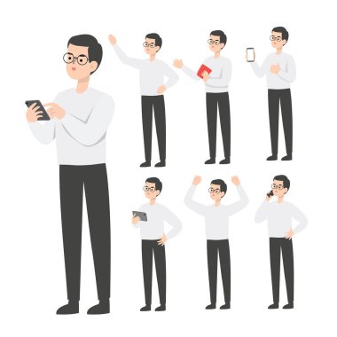 İş adamı karakter tasarımı sunumu kavramı