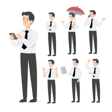 İş adamı karakter tasarımı sunumu kavramı