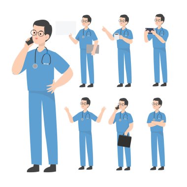 Çiftçi karakter tasarımı sunumu kavramı