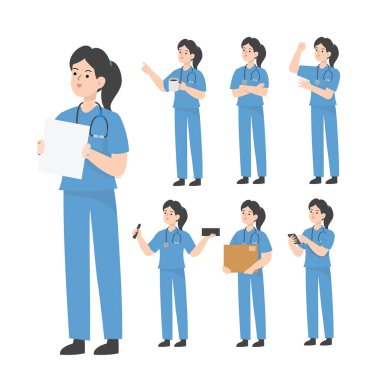 Çiftçi karakter tasarımı sunumu kavramı