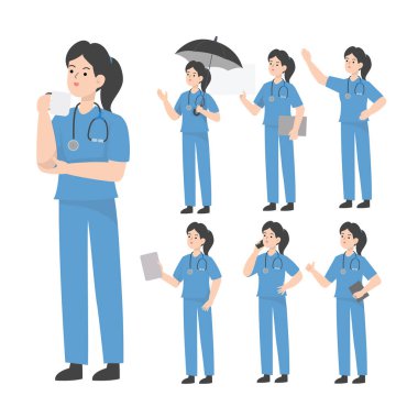 Çiftçi karakter tasarımı sunumu kavramı