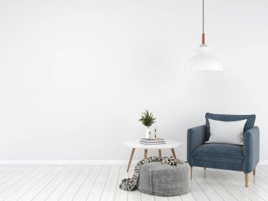 sofa furniture in modern interior background, living room, Scandinavian style, 3D render, 3D illustration