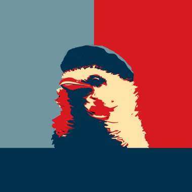 che kuş pop tarzı kuş bir barret giyiyor