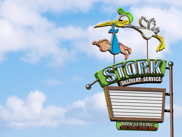 Stork Delivery Service — Stock Photo, Image