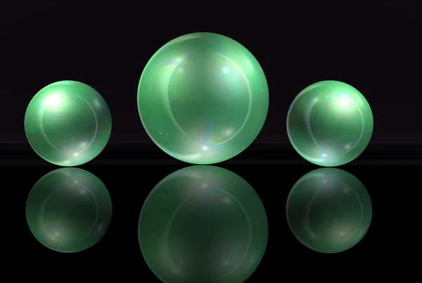 Green Marbles — Stock Photo, Image