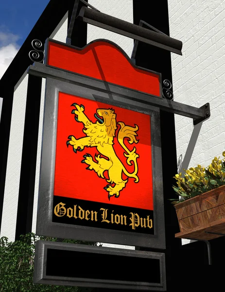 A Golden Lion Pub Stock Kép