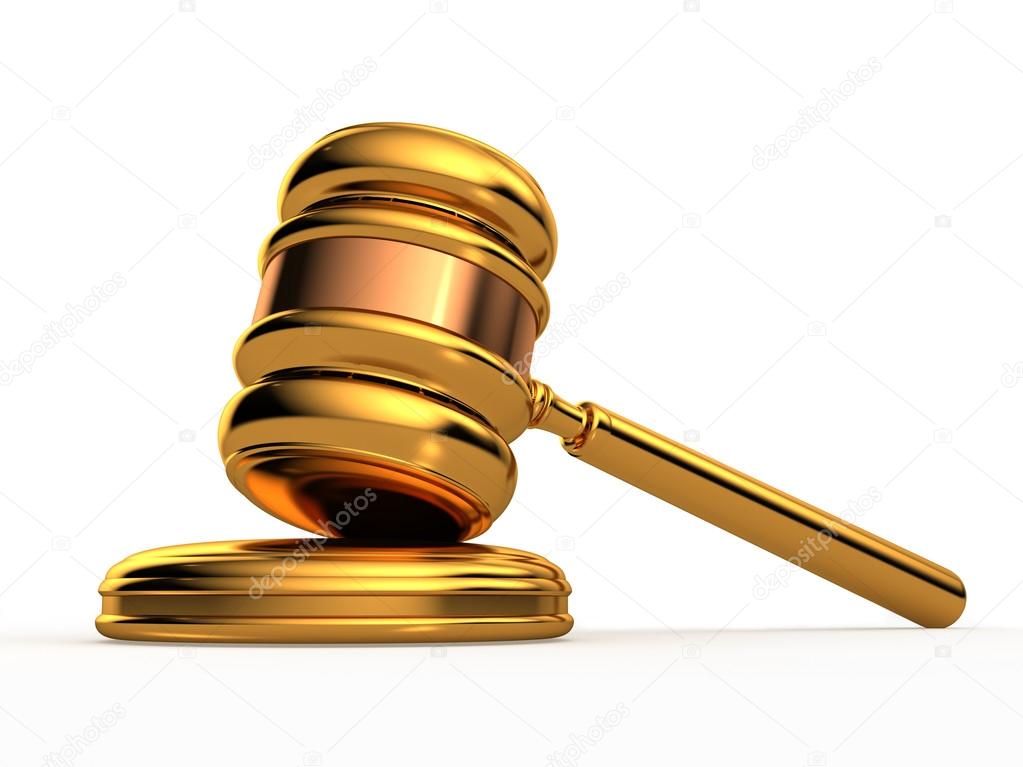 Golden Gavel Isolated ⬇ Stock Photo, Image by © rossstudio 13892269