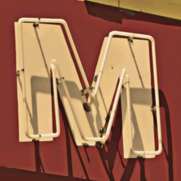 Painting of the letters M — Stock Photo, Image