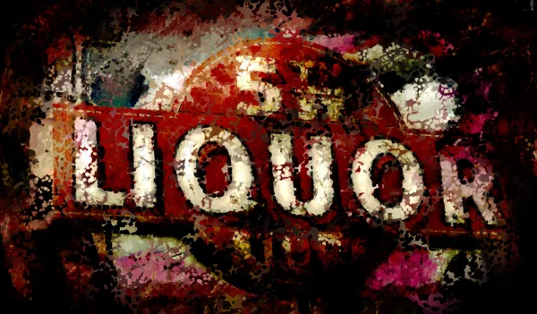 Segno di liquore in grunge — Foto Stock