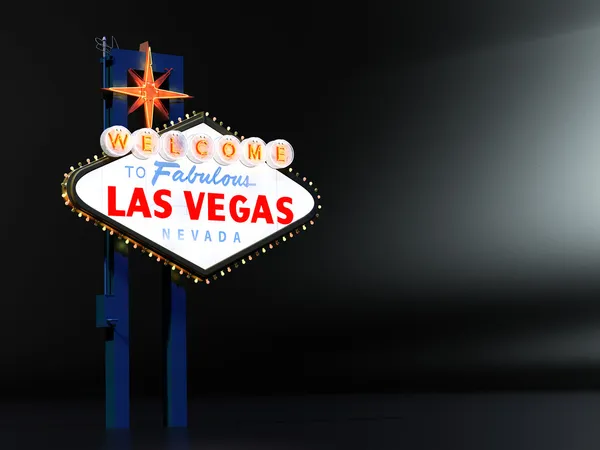 Добро пожаловать на Лас-Вегас изолированных неоновый знак — стоковое фото