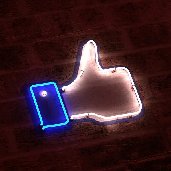 başparmak yukarıya içinde neon