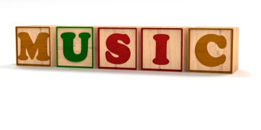 beyaz izole müzik yazıldığından çocuk renk blokları