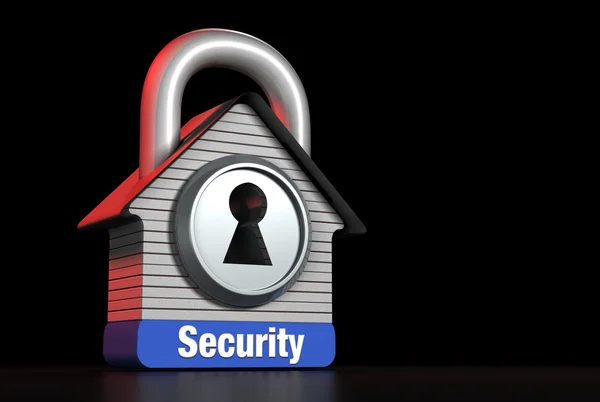 Home Concetto di sicurezza House Lock per il testo giusto — Foto Stock