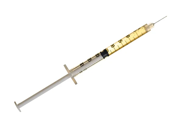 aşı içinde izole bir şırınga