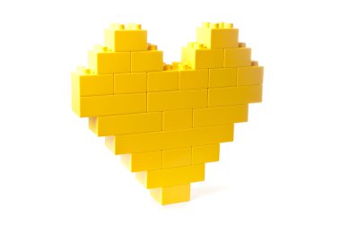 kalp şeklinde sarı yapı taşları