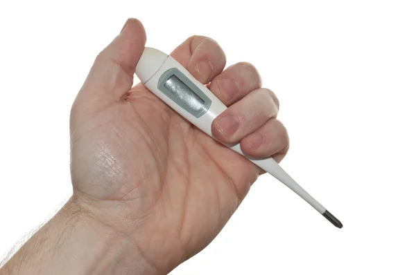 Pushing the fever thermometer — Stock Photo, Image