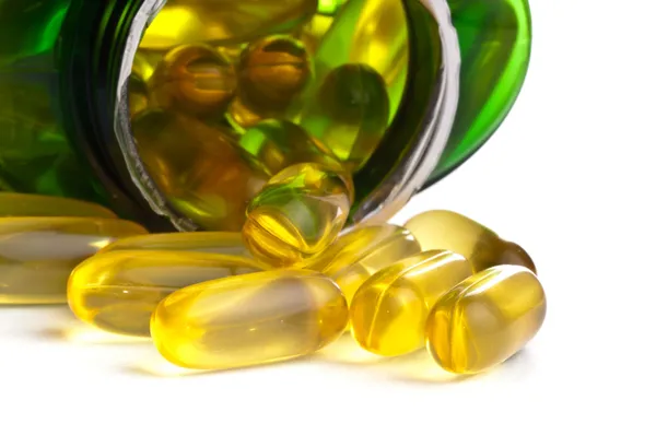 Omega-3 kapszula Stock Kép