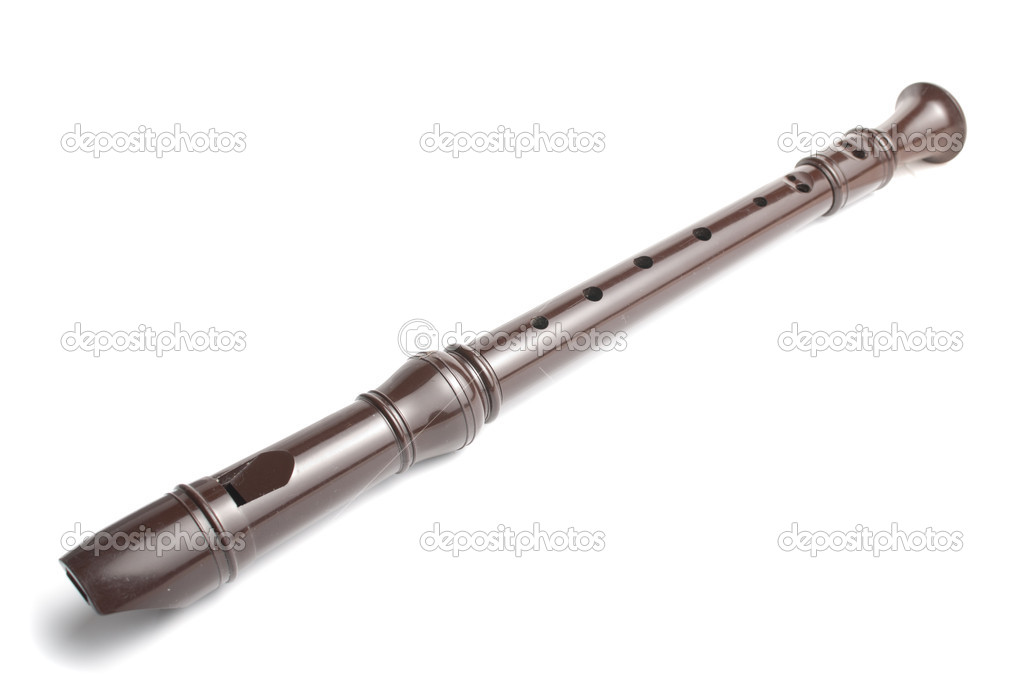 brown plastic recorder flute |图库照片08roblan#14139218