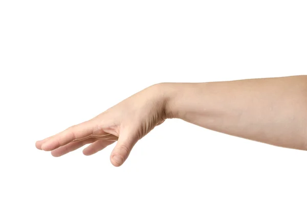 Female hand throwing — Stock Photo, Image