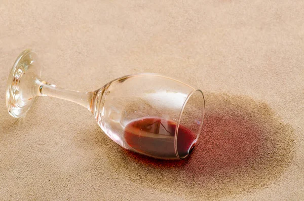 Red Wine Stain Carpet Living Room — Stock Photo, Image