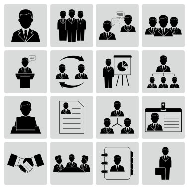 Human resources and management icons