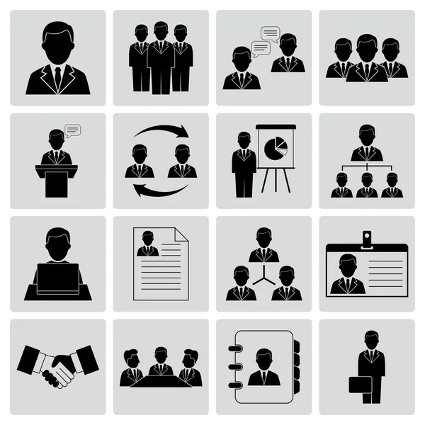 Human resources and management icons — Stock Vector