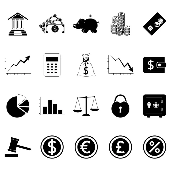 Iconos financieros. Ilustración vectorial — Archivo Imágenes Vectoriales