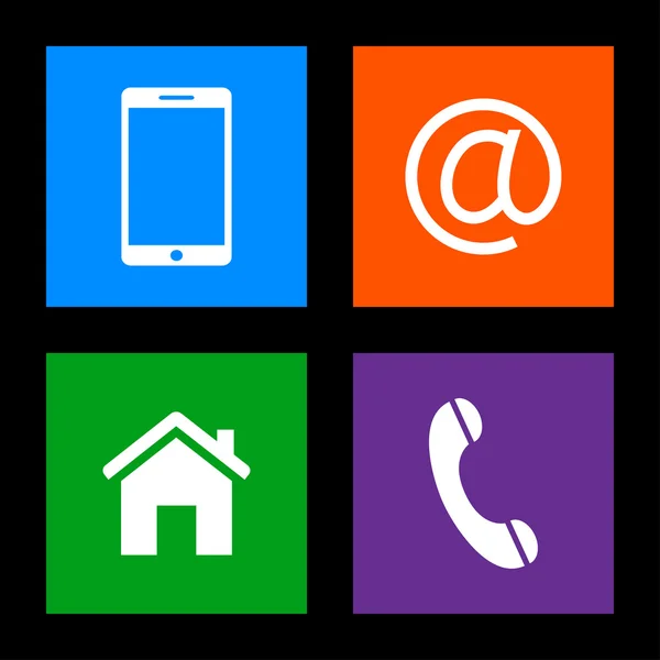 düğmeleri - mobil iletişim, email, ev, telefon simgeleri