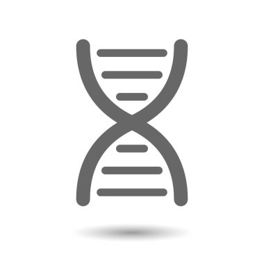 Beyaz arka plan üzerinde izole DNA'sı simgesi