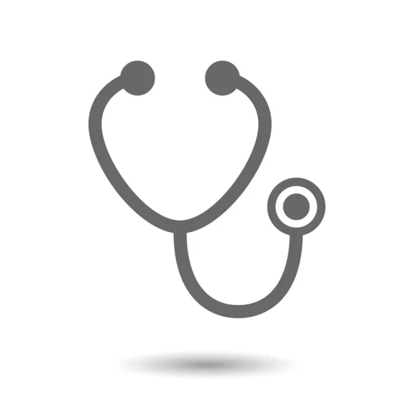 Stethoscope Vector Symbol Isolated White Background — Stockvektor