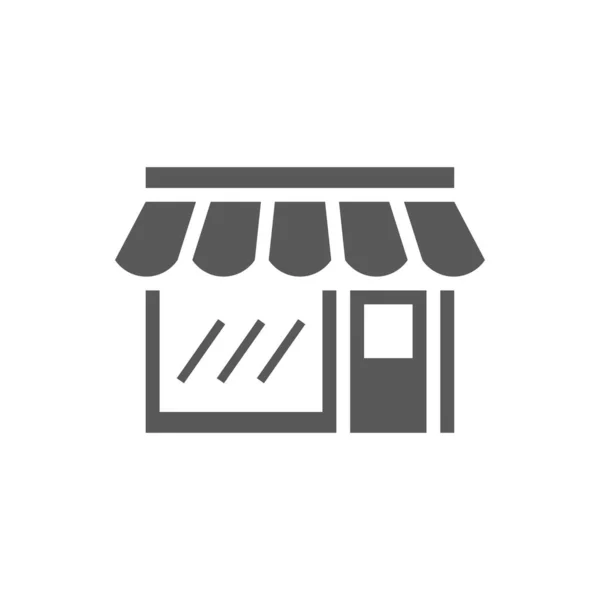 Icono Tienda Aislado Sobre Fondo Blanco — Vector de stock