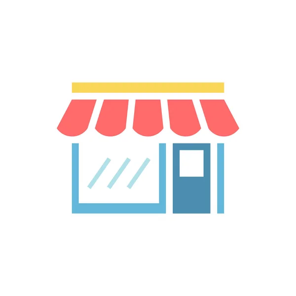 Tienda Vectorial Aislada Sobre Fondo Blanco — Vector de stock