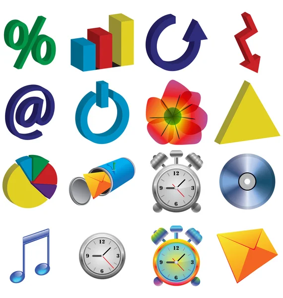 Gekleurde pictogrammen — Stockvector