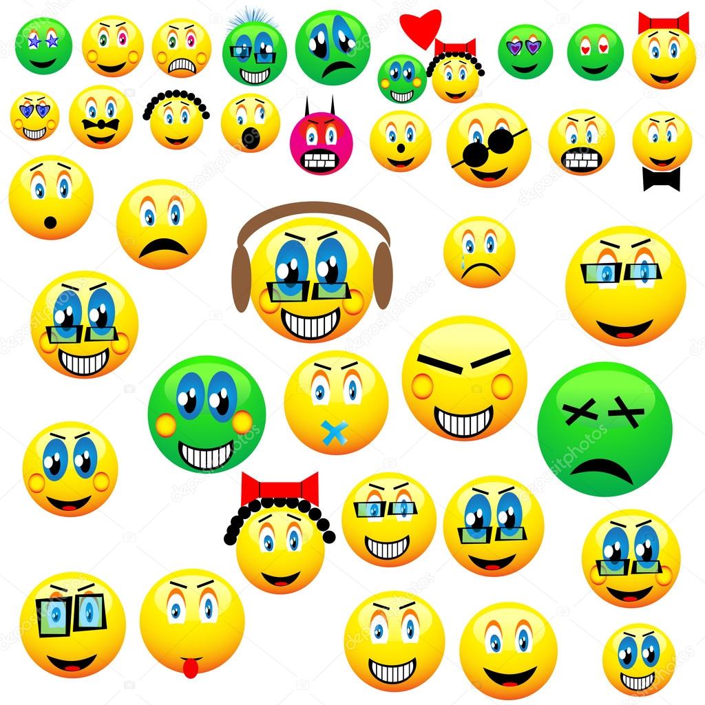 Many emoticons