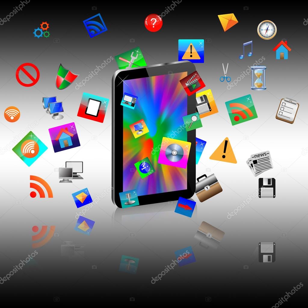 Tablet and Icons